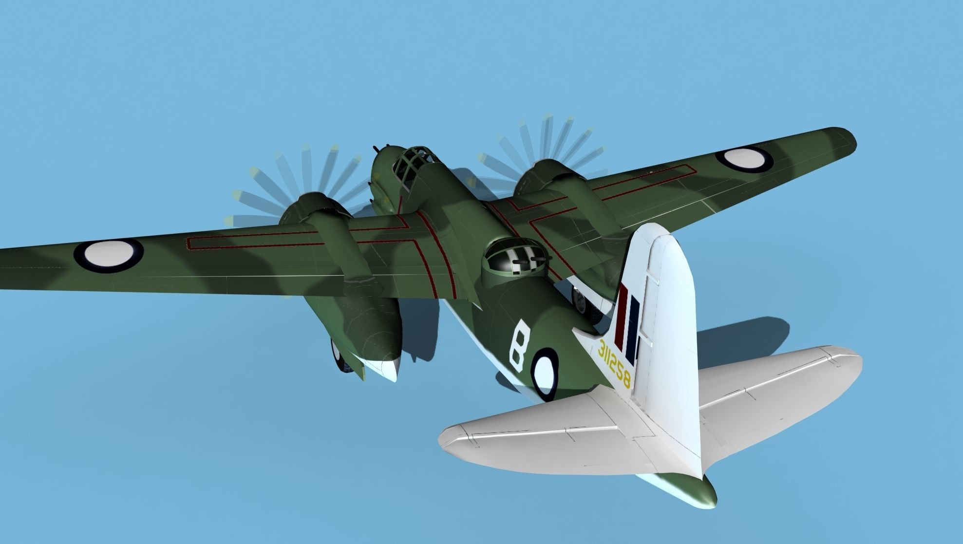 Douglas DB-7 Boston Mk III V04 RNZAF 3D model_7