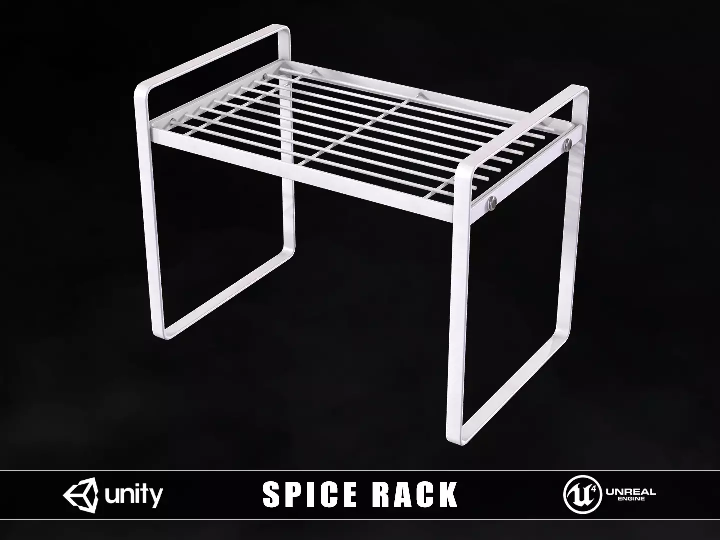 Spice Rack Low-poly 3D model_0