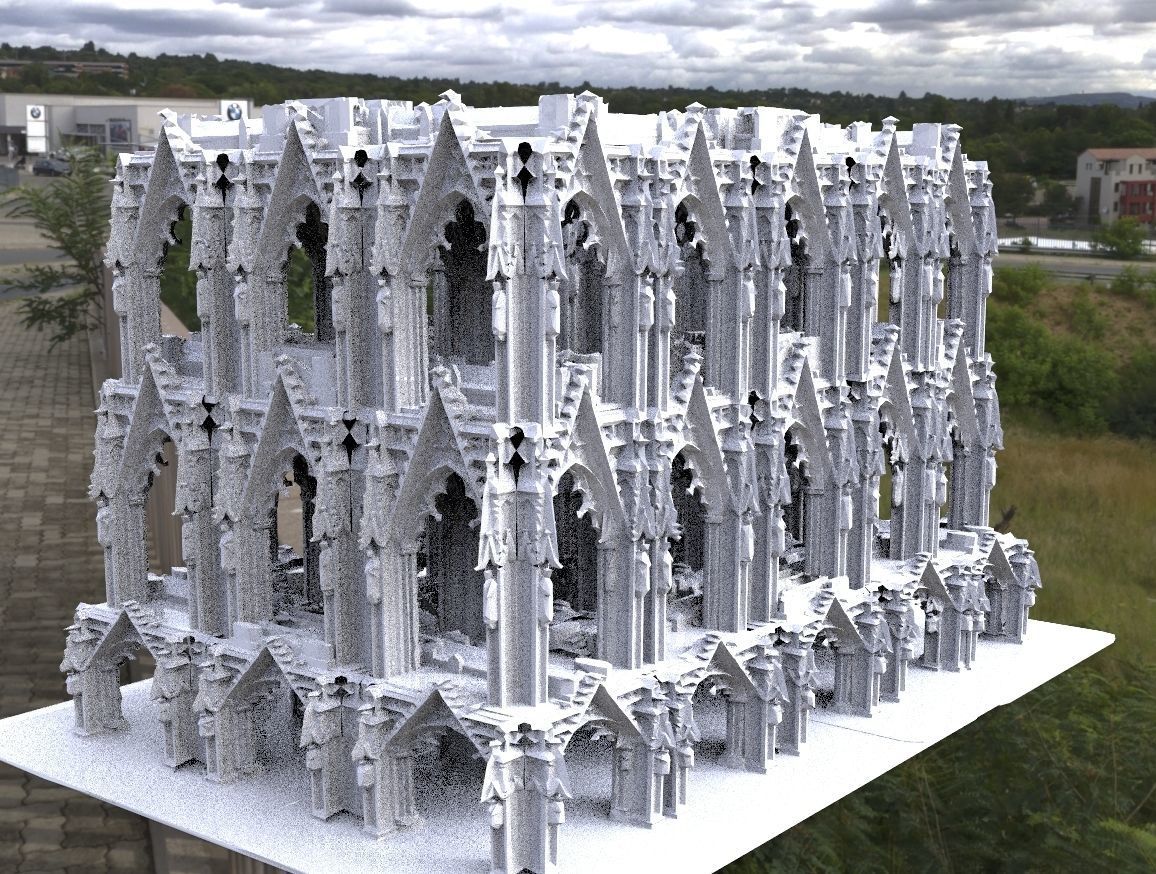 Fantasy gothic towers surreal Kitbash 3D model_2