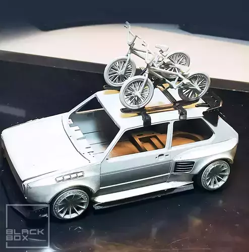 BMX BIKE AND RACK SET 1-24th For modelkit and diecast 3D print model