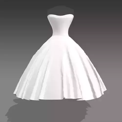 ball gown asymetric dress corset blouse white modern style look