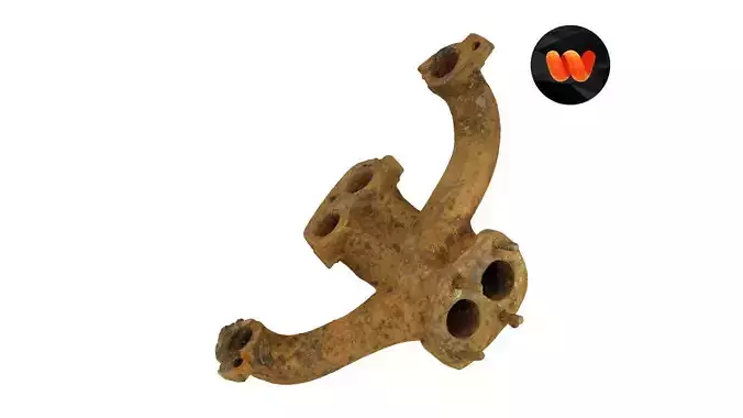 Rusty Engine Part Raw Scanned