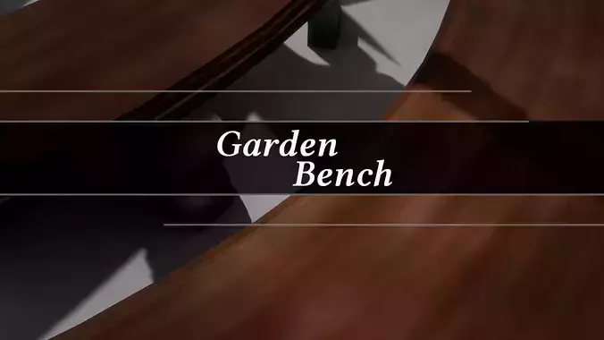 Garden Bench 3D model Garden Bench 3D model