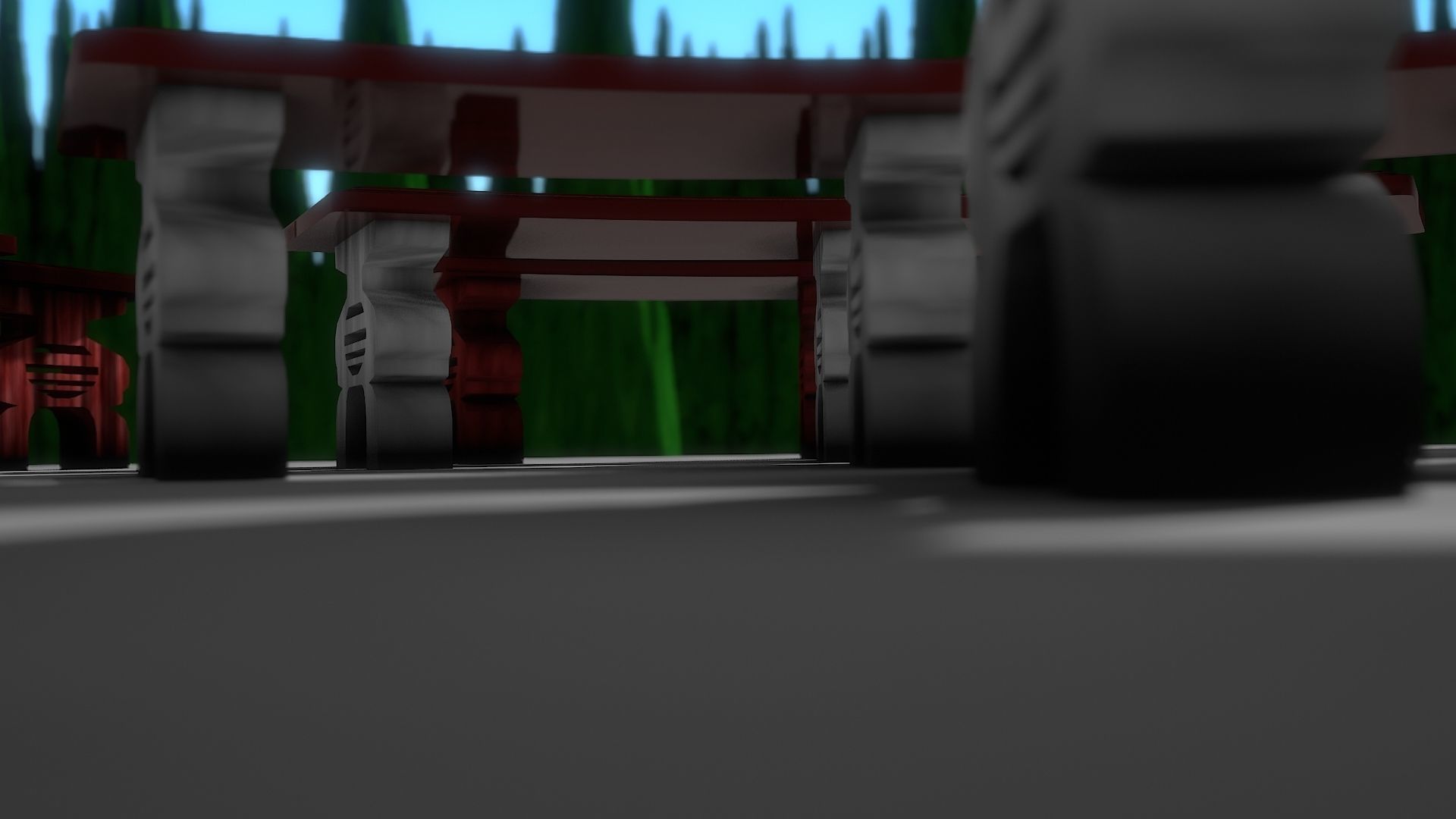 Garden Bench 3D model_12