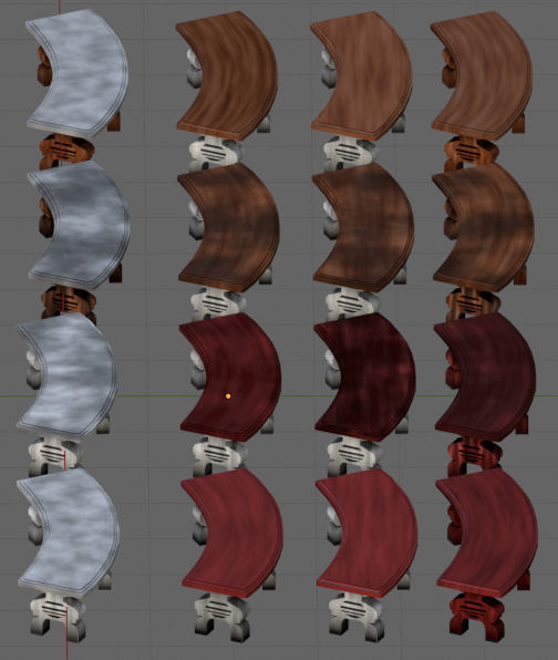 Garden Bench 3D model_5