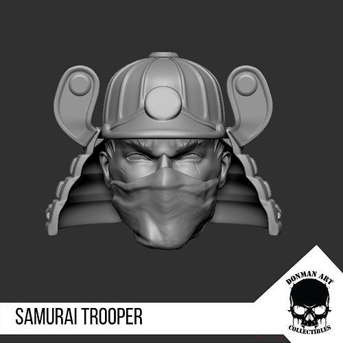 Samurai Trooper Head for 6 inch action figures 3D print model