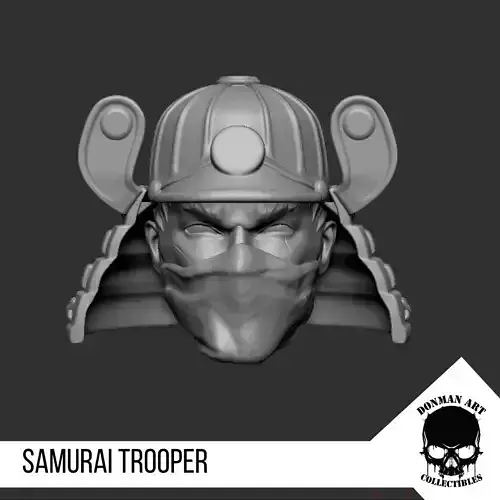 Samurai Trooper Head for 6 inch action figures 3D print model