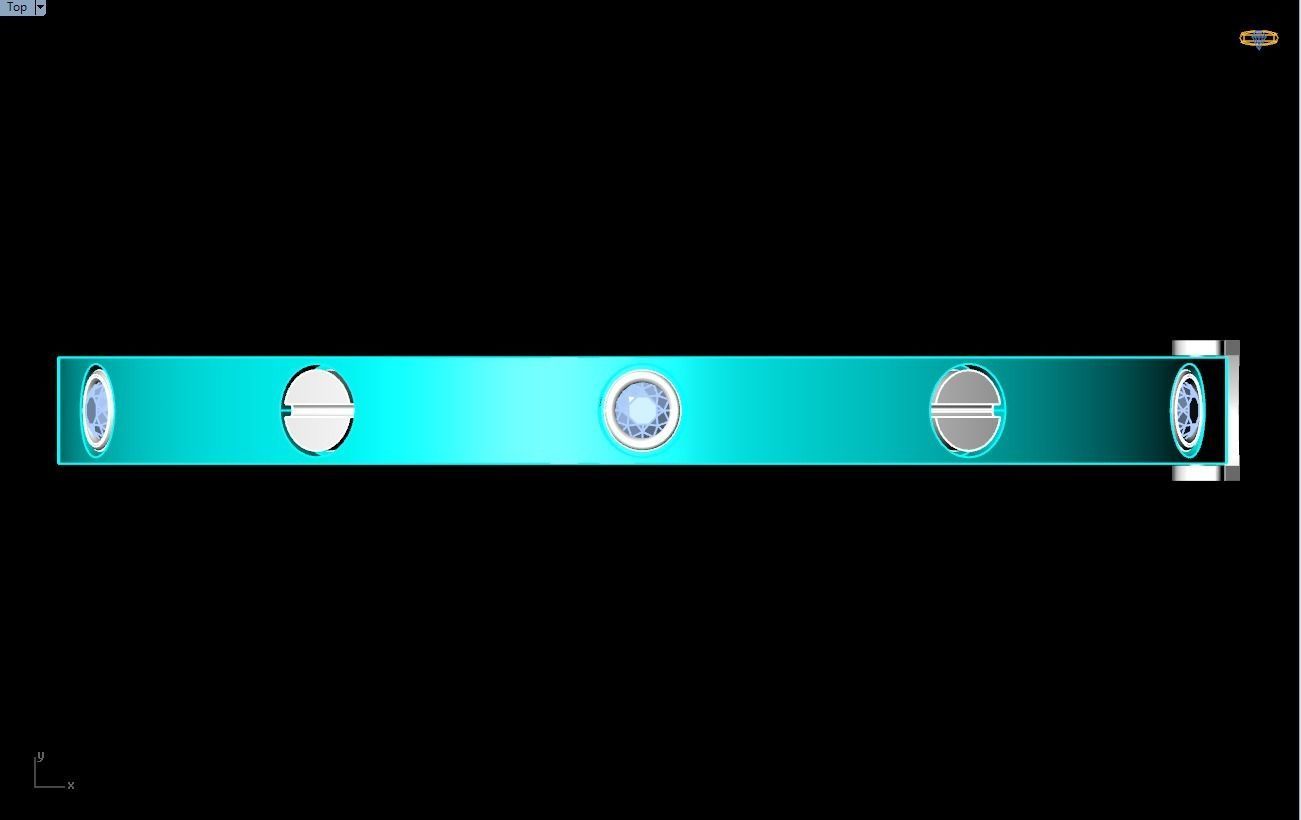 Diamond Bracelet - Gold Bracelet 3D print model_14