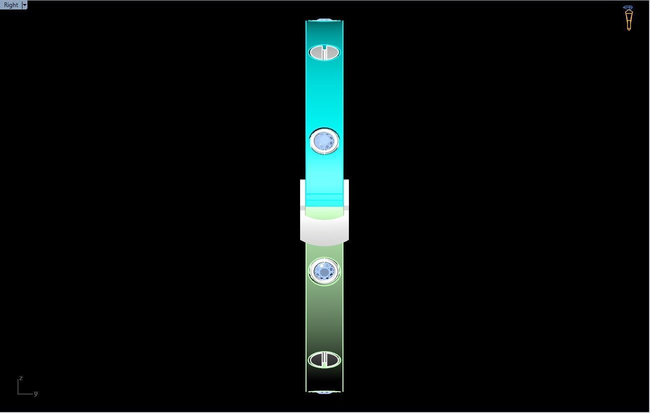 Diamond Bracelet - Gold Bracelet 3D print model_15