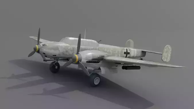 Messerschmitt Bf 110 G-2 Heavy Fighter Low-poly 3D model