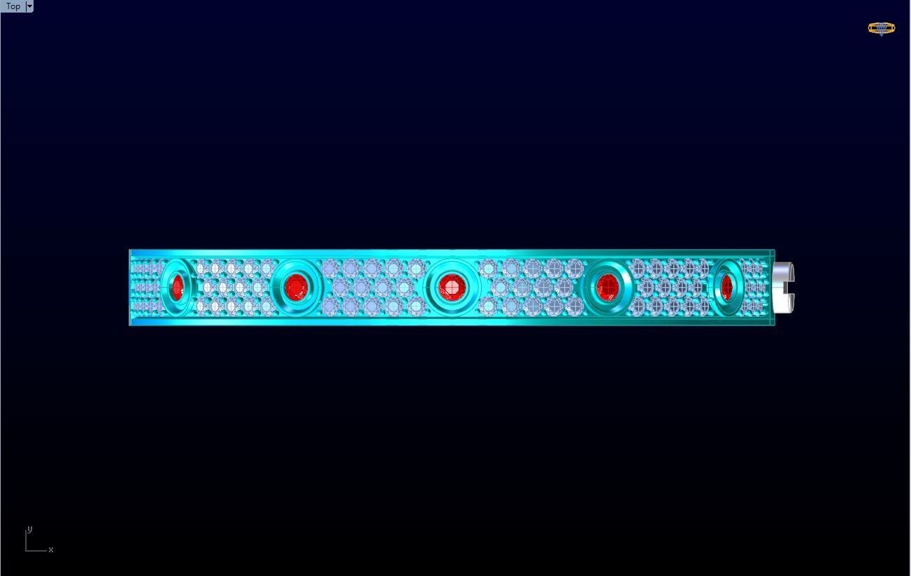 Diamond Bracelet - Gold Bracelet 3D print model_10