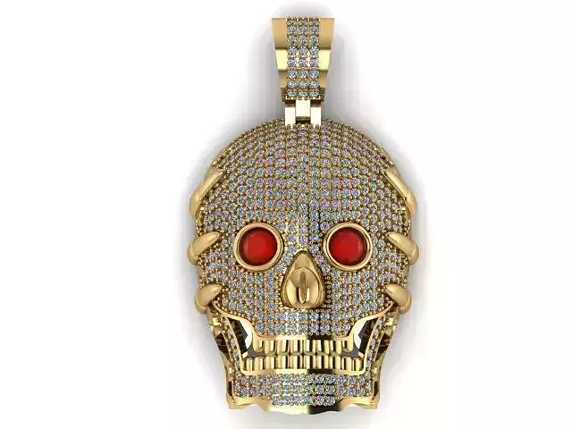 PENDANT FILE 3D SKULL 
