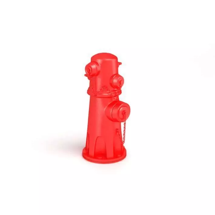 Red Fire Hydrant 3D model_0
