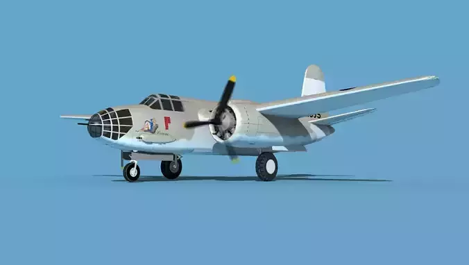 Douglas A-20A Havoc V02 3D model
