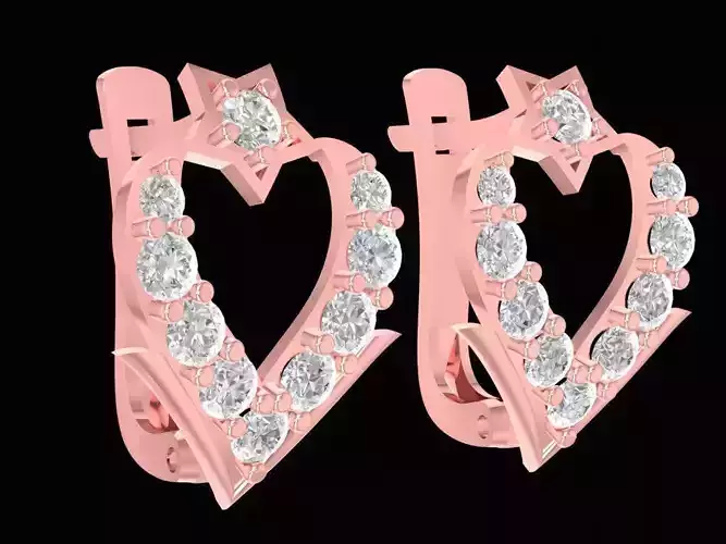 heart earrings 2577