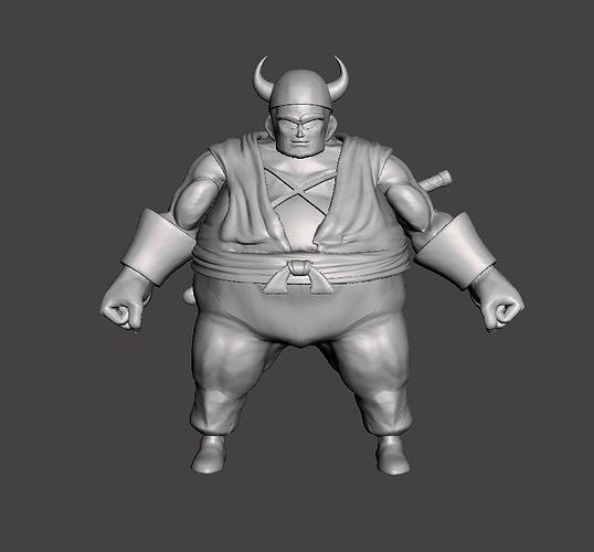 Gola 3D Model armored man with horns 3D print model