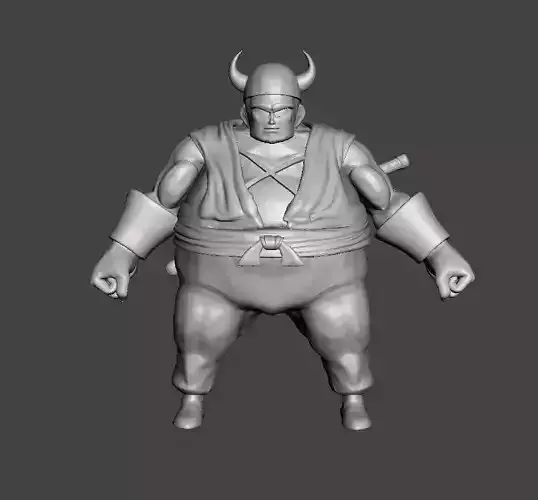 Gola 3D Model armored man with horns 3D print model