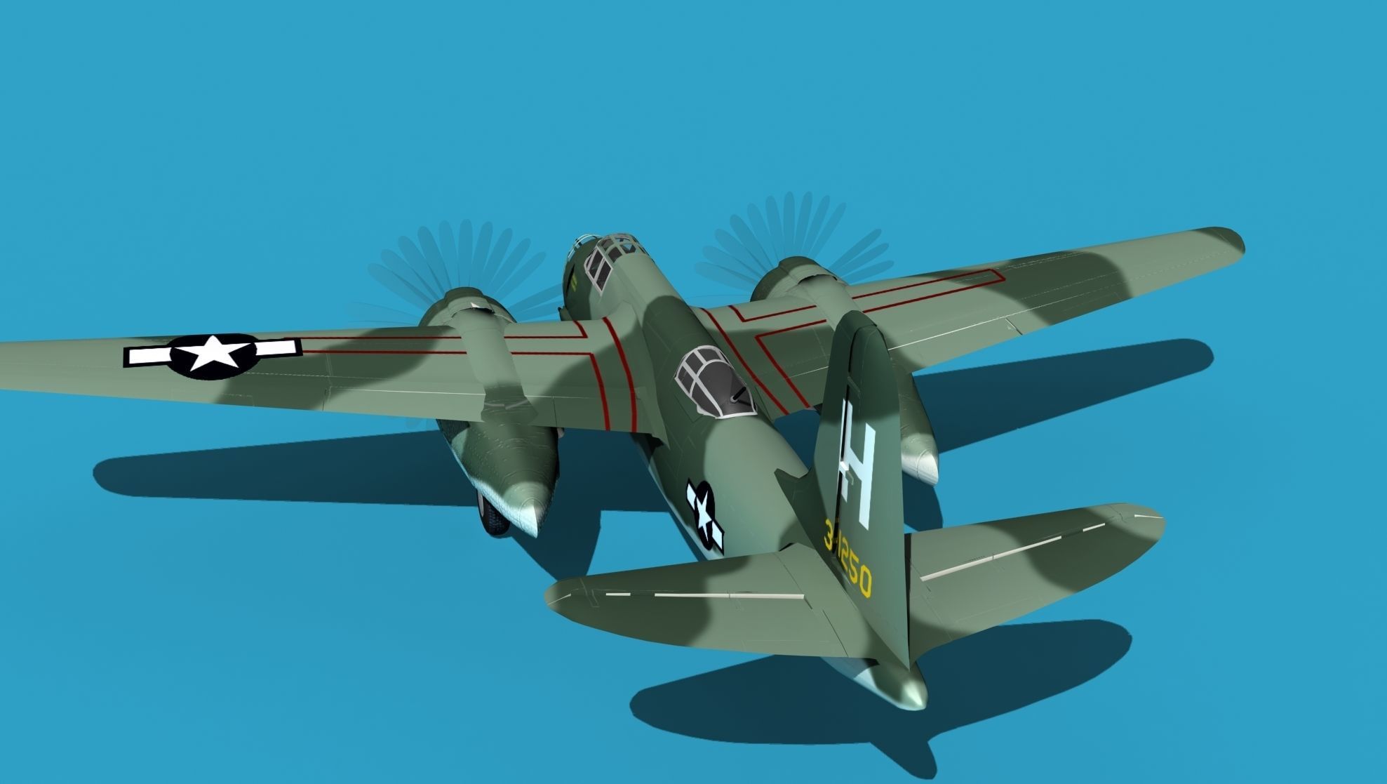 Douglas A-20E Havoc V01 3D model_7