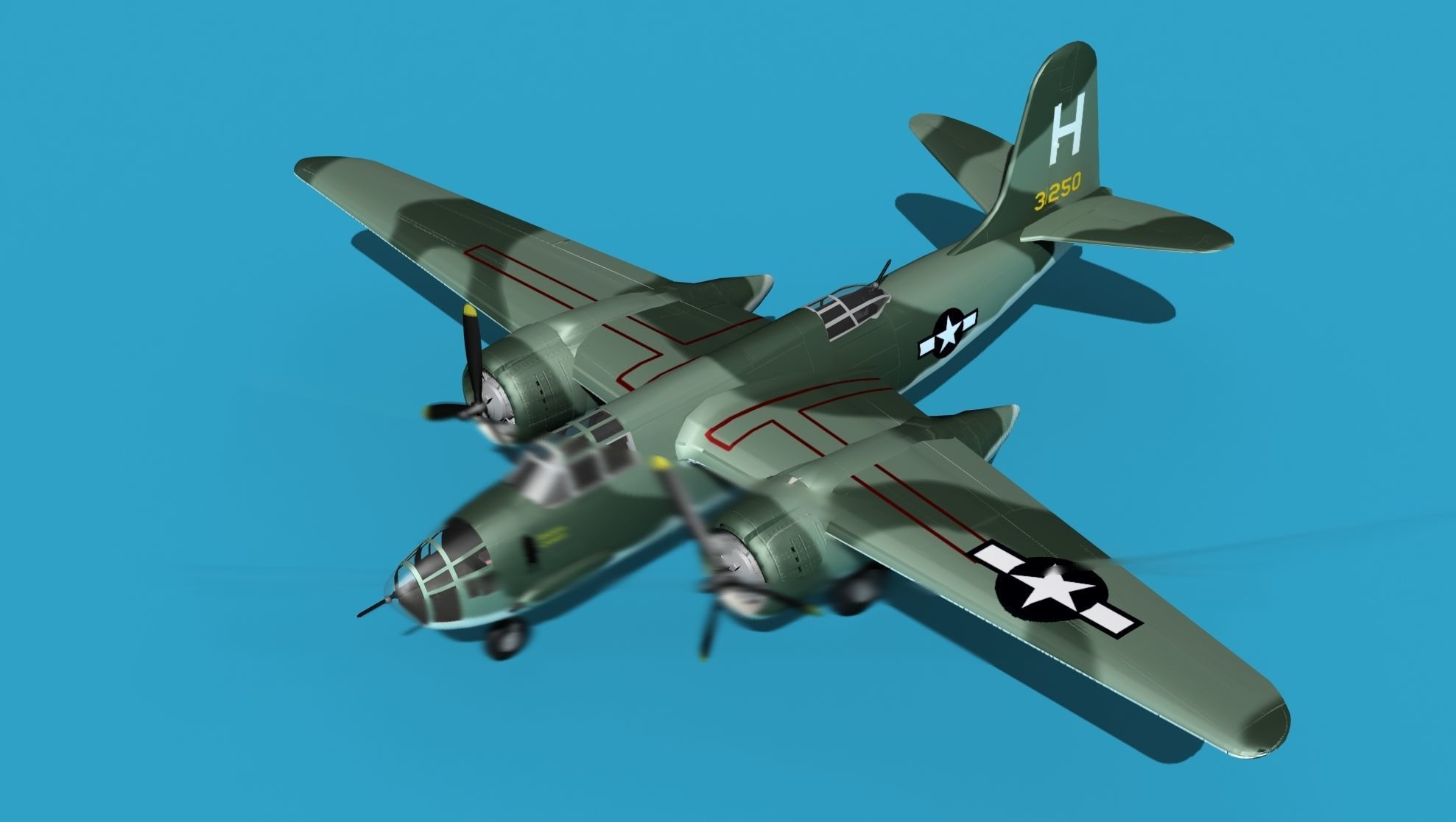 Douglas A-20E Havoc V01 3D model_11