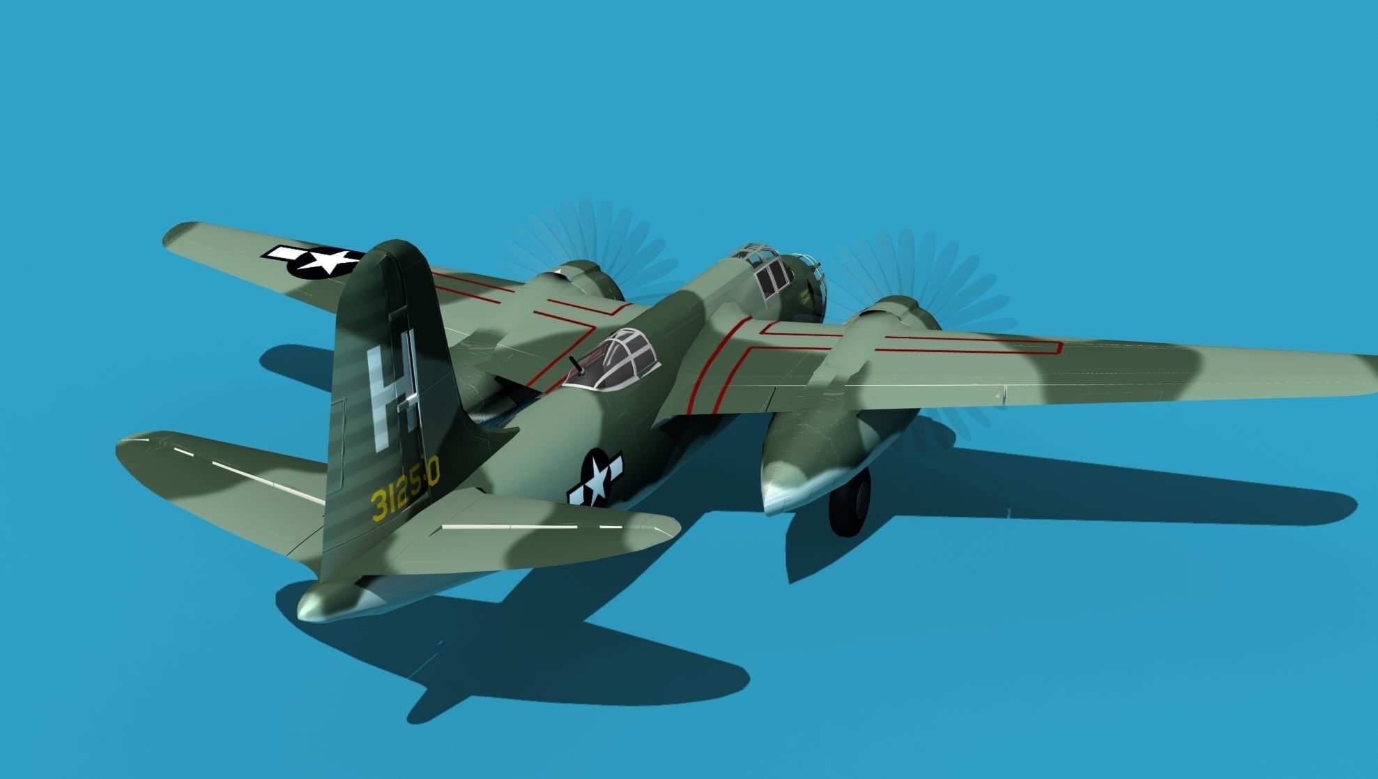 Douglas A-20E Havoc V01 3D model_6