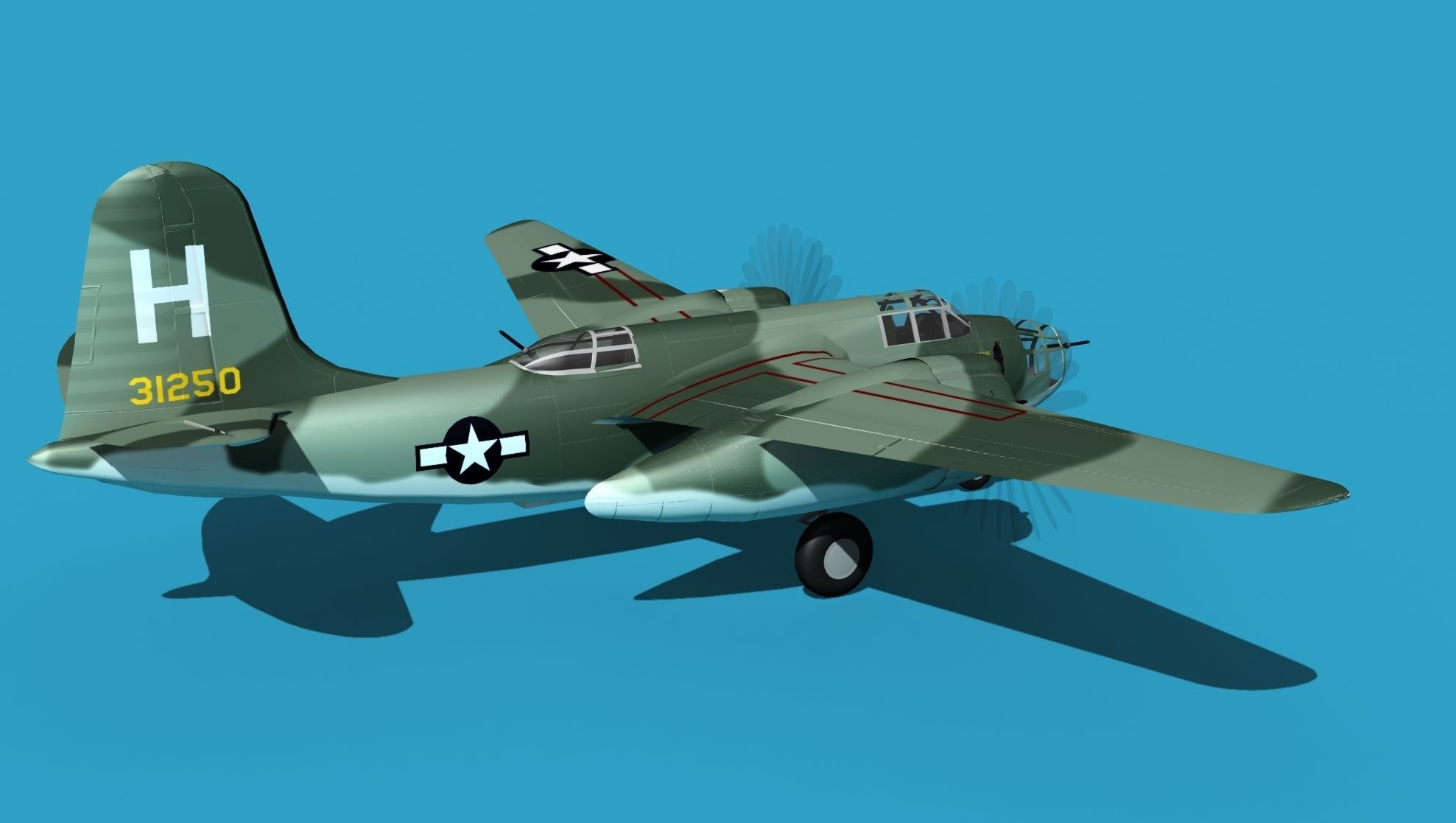Douglas A-20E Havoc V01 3D model_5