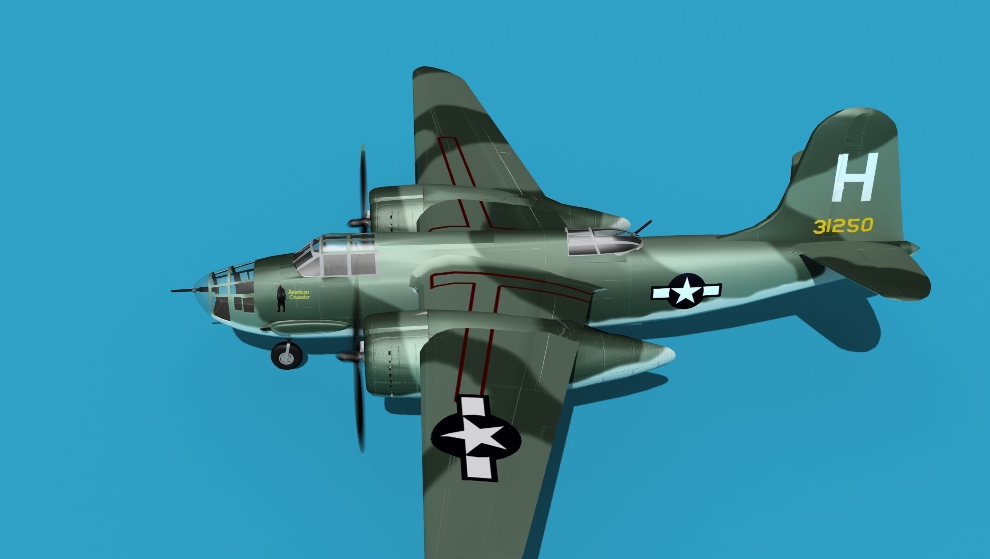 Douglas A-20E Havoc V01 3D model_9