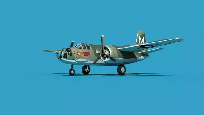 Douglas A-20E Havoc V02 3D model