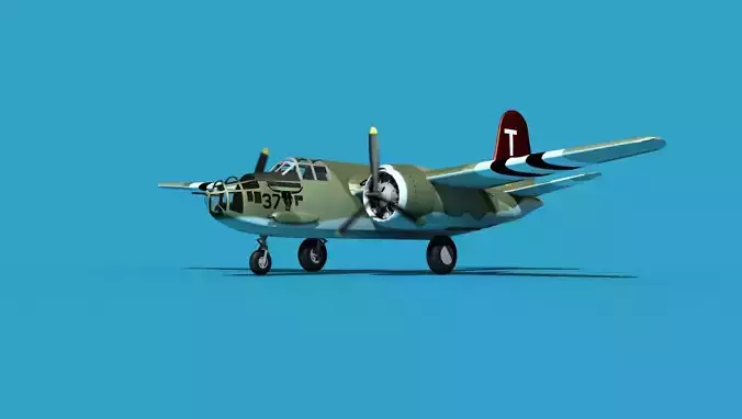 Douglas A-20E Havoc V03 3D model