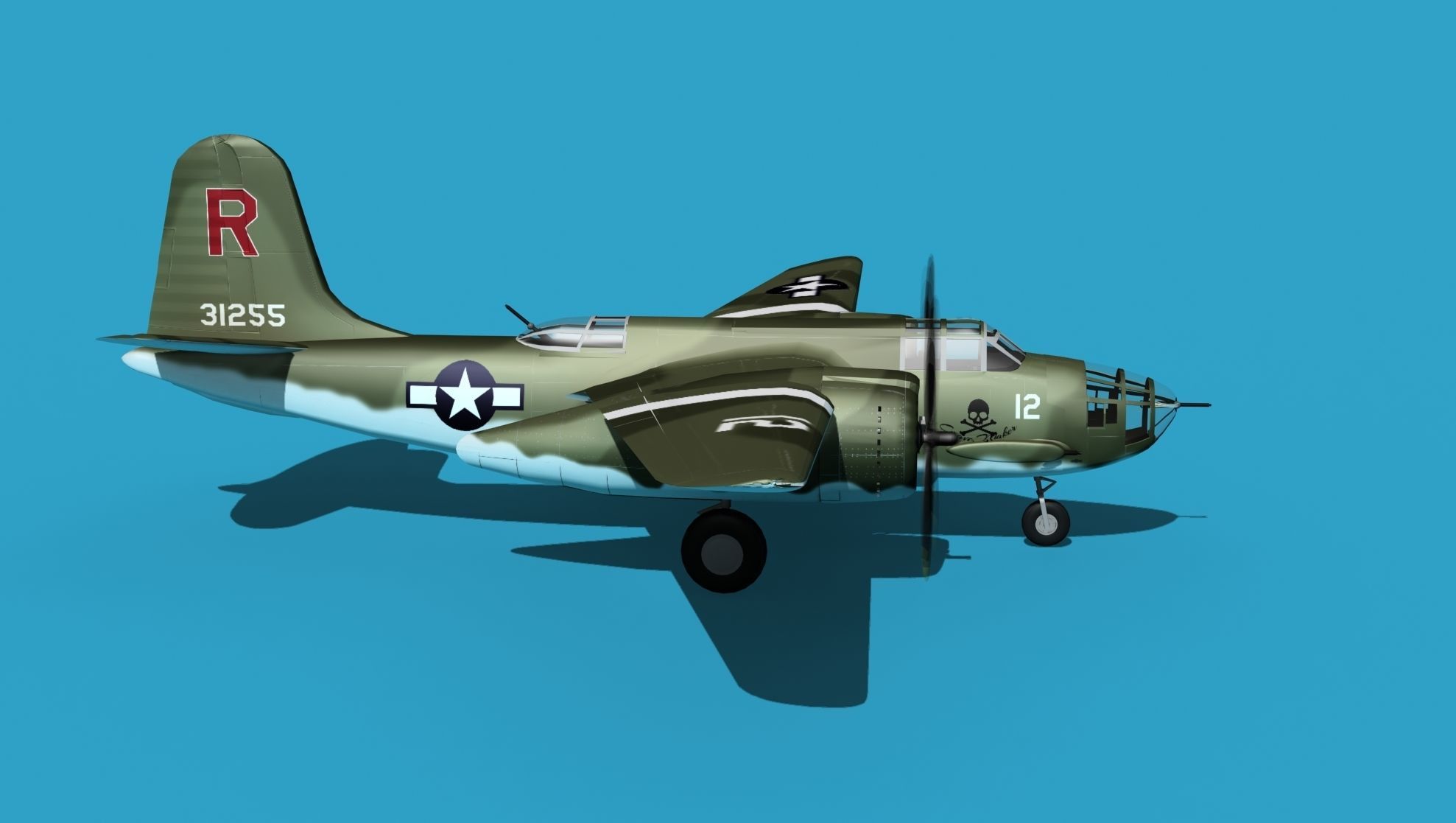 Douglas A-20E Havoc V04 3D model_4