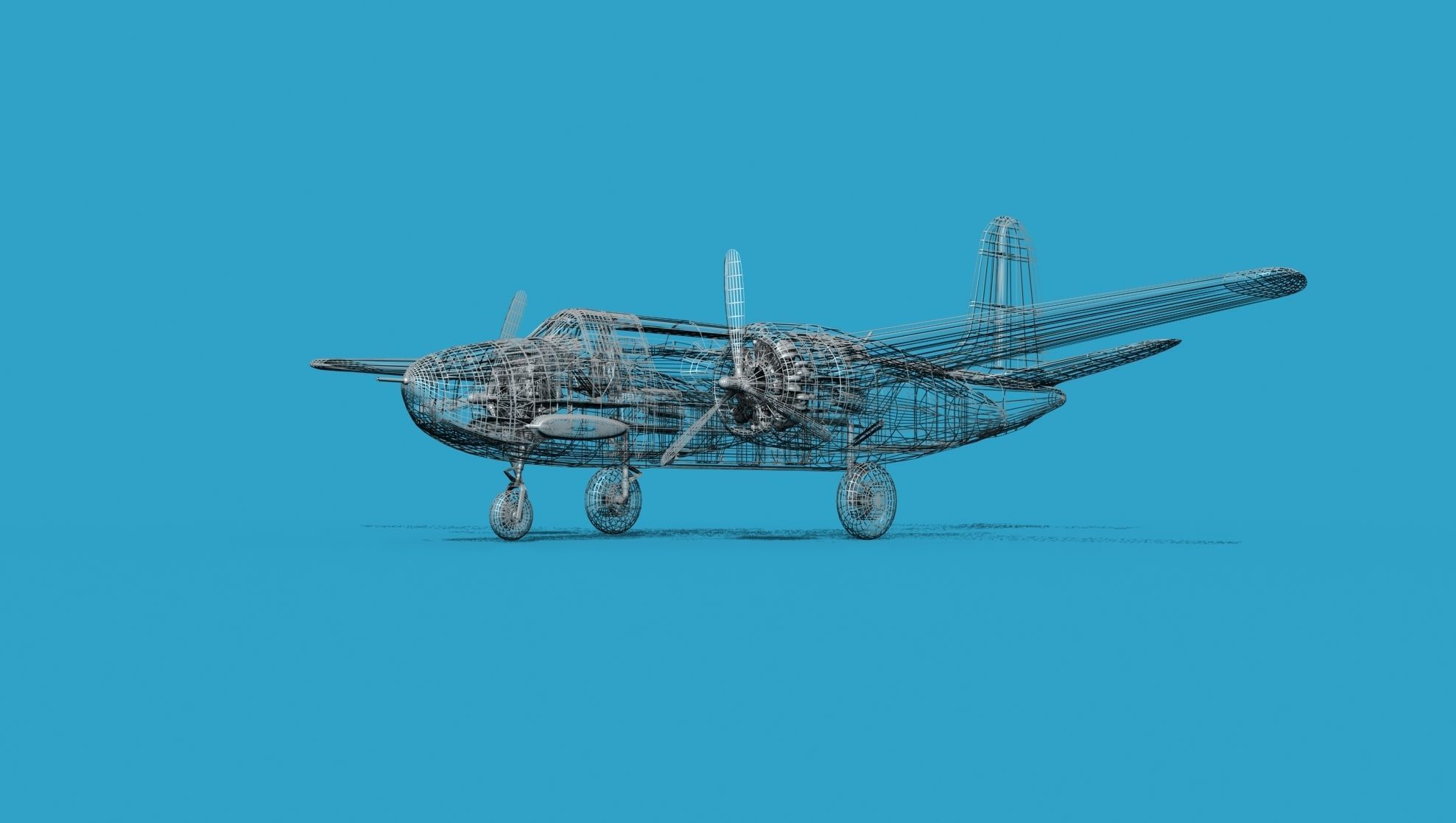 Douglas A-20E Havoc V04 3D model_11
