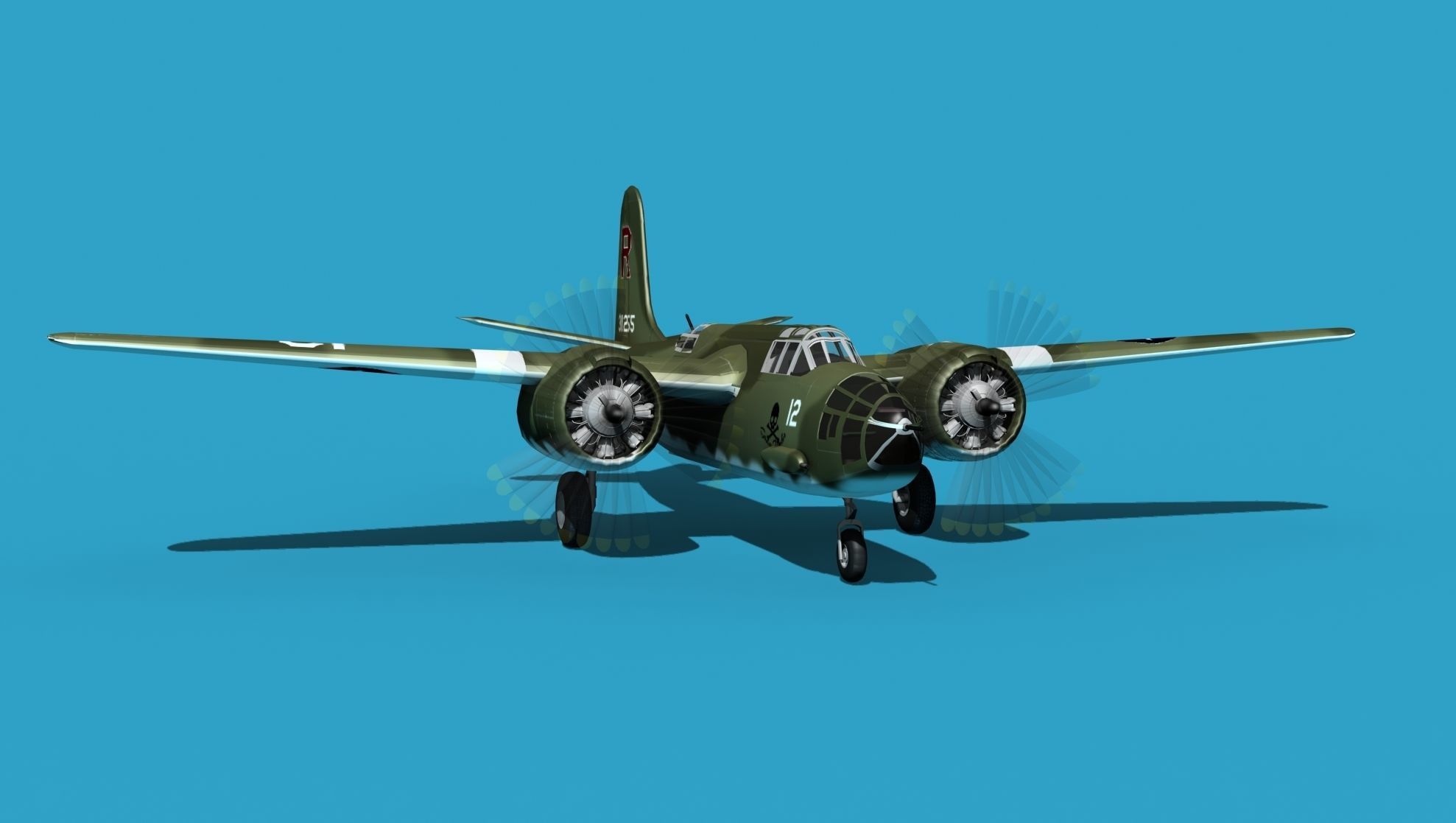 Douglas A-20E Havoc V04 3D model_2