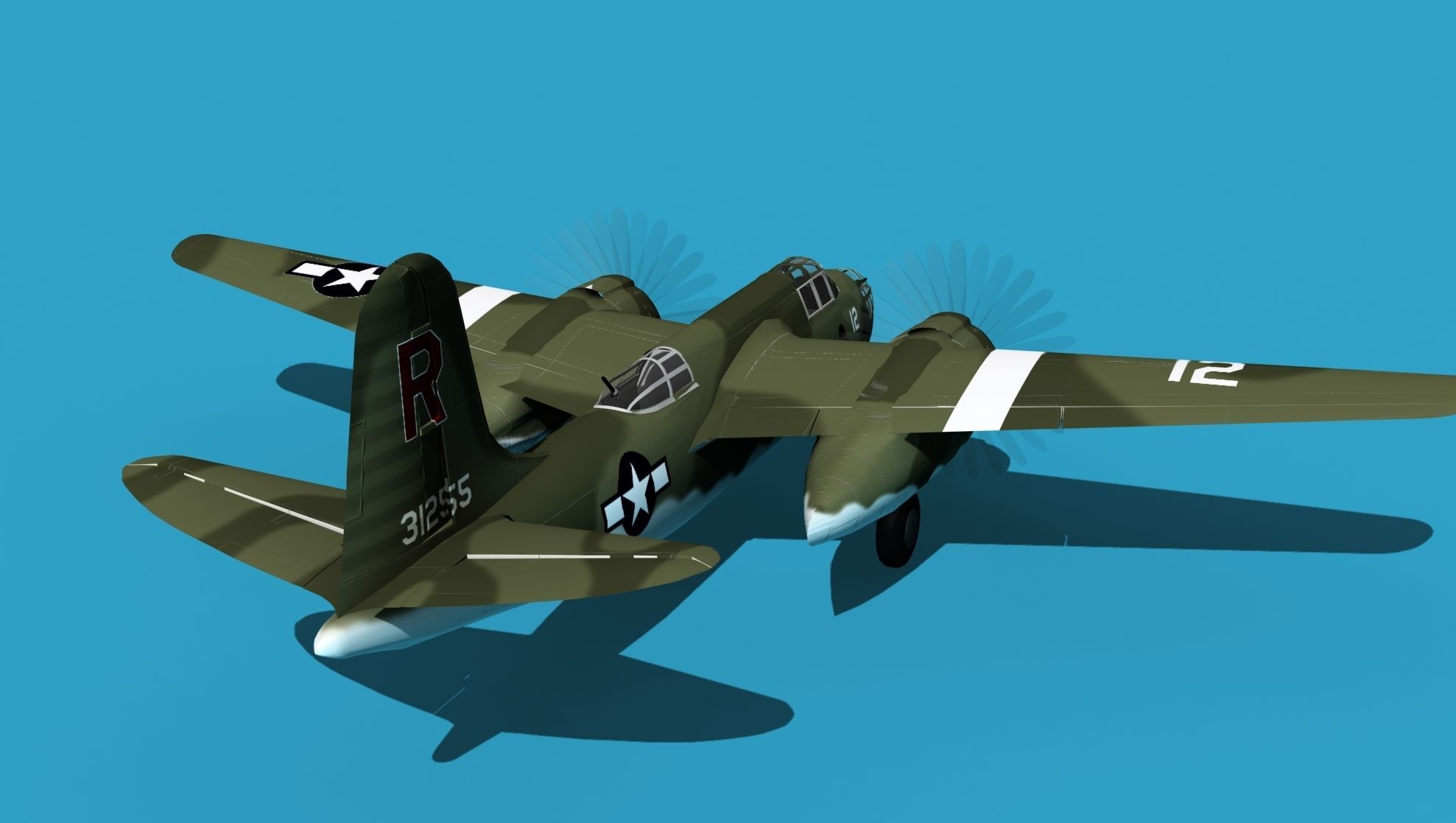 Douglas A-20E Havoc V04 3D model_6