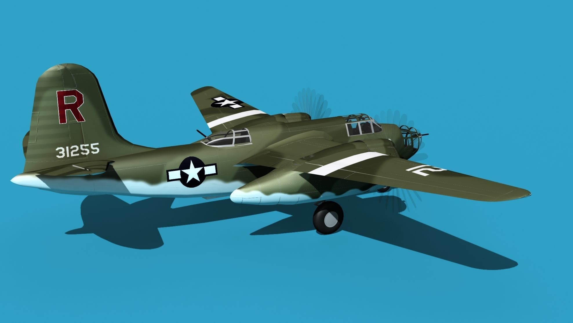 Douglas A-20E Havoc V04 3D model_5
