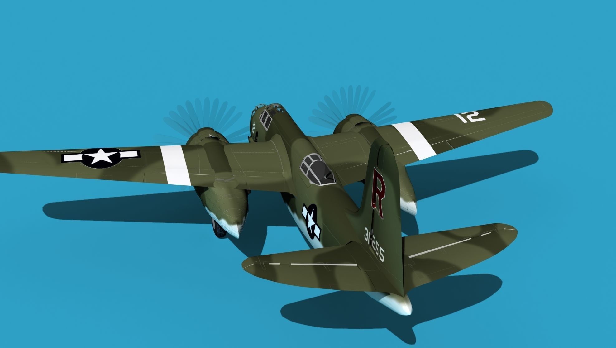 Douglas A-20E Havoc V04 3D model_7