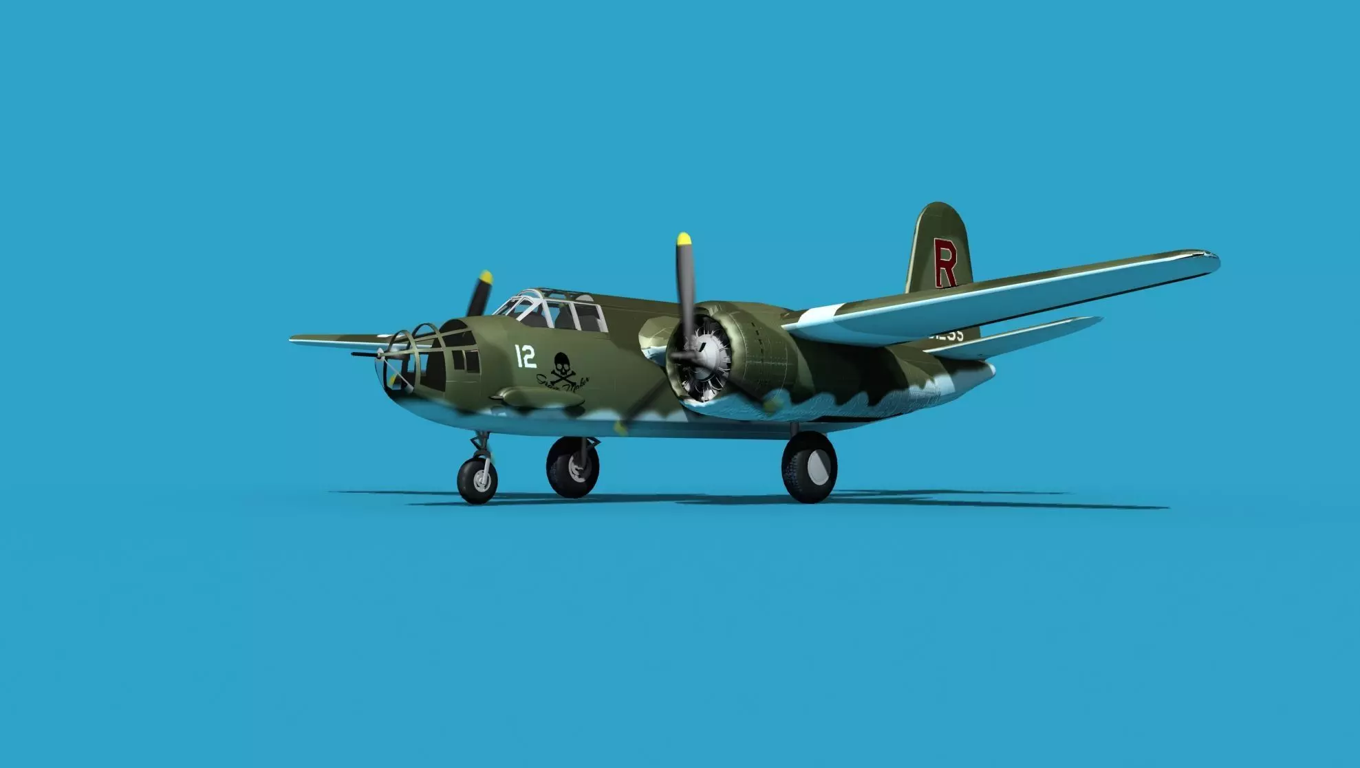 Douglas A-20E Havoc V04 3D model_0