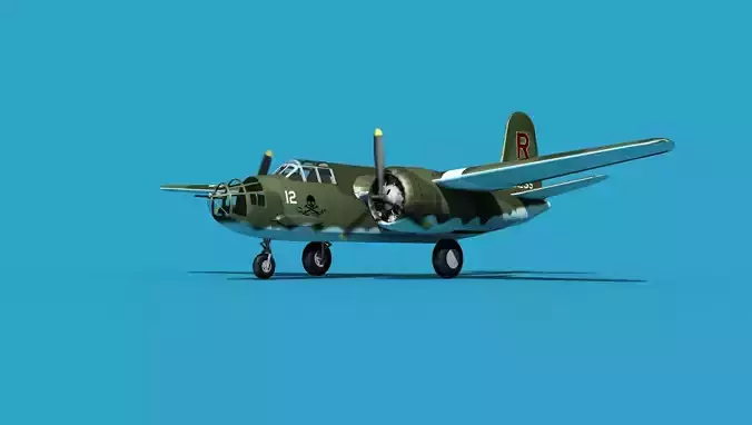 Douglas A-20E Havoc V04 3D model