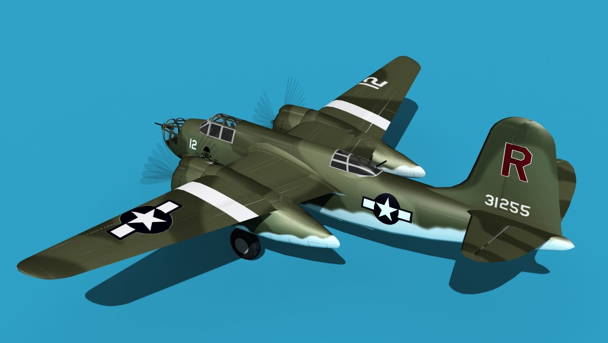 Douglas A-20E Havoc V04 3D model_8
