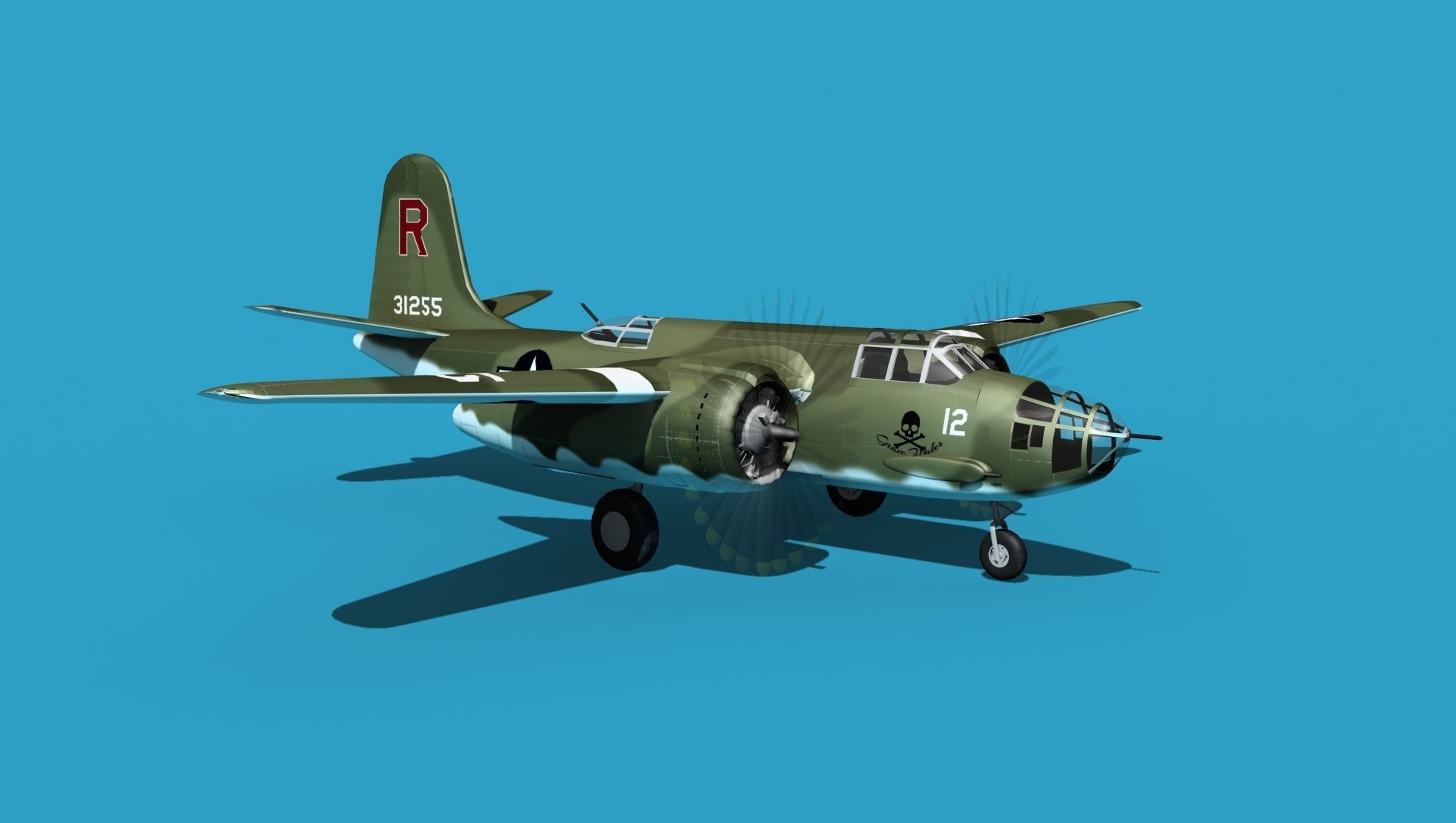Douglas A-20E Havoc V04 3D model_3