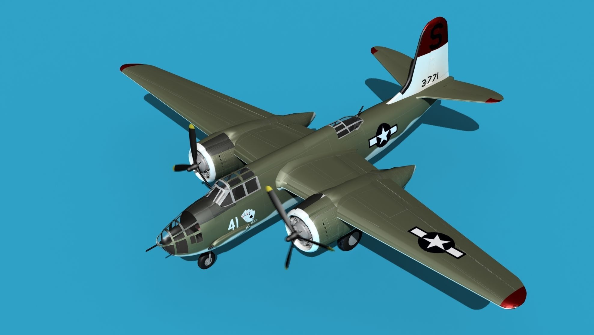 Douglas A-20E Havoc V05 3D model_10
