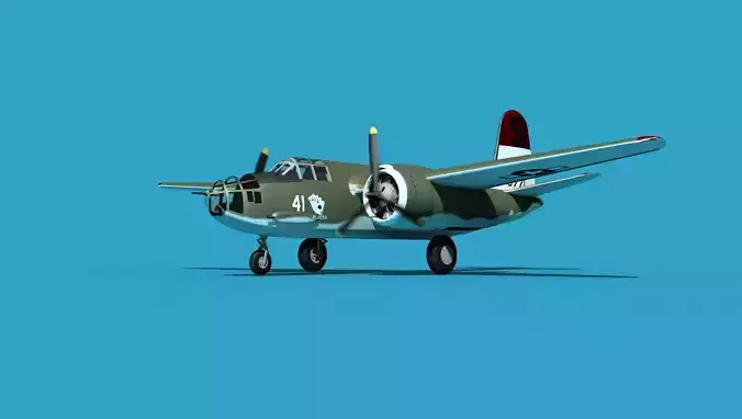 Douglas A-20E Havoc V05 3D model