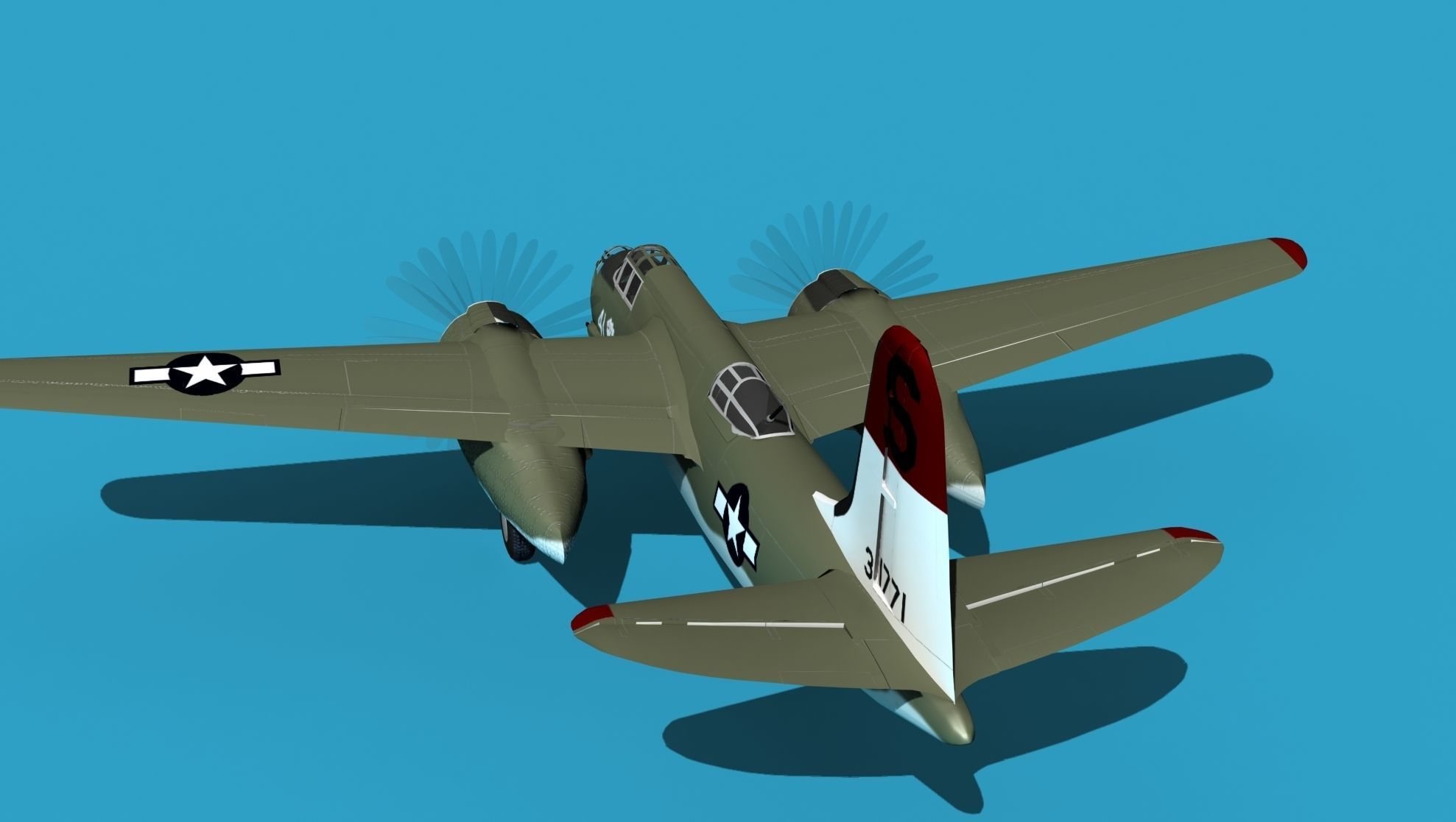 Douglas A-20E Havoc V05 3D model_7