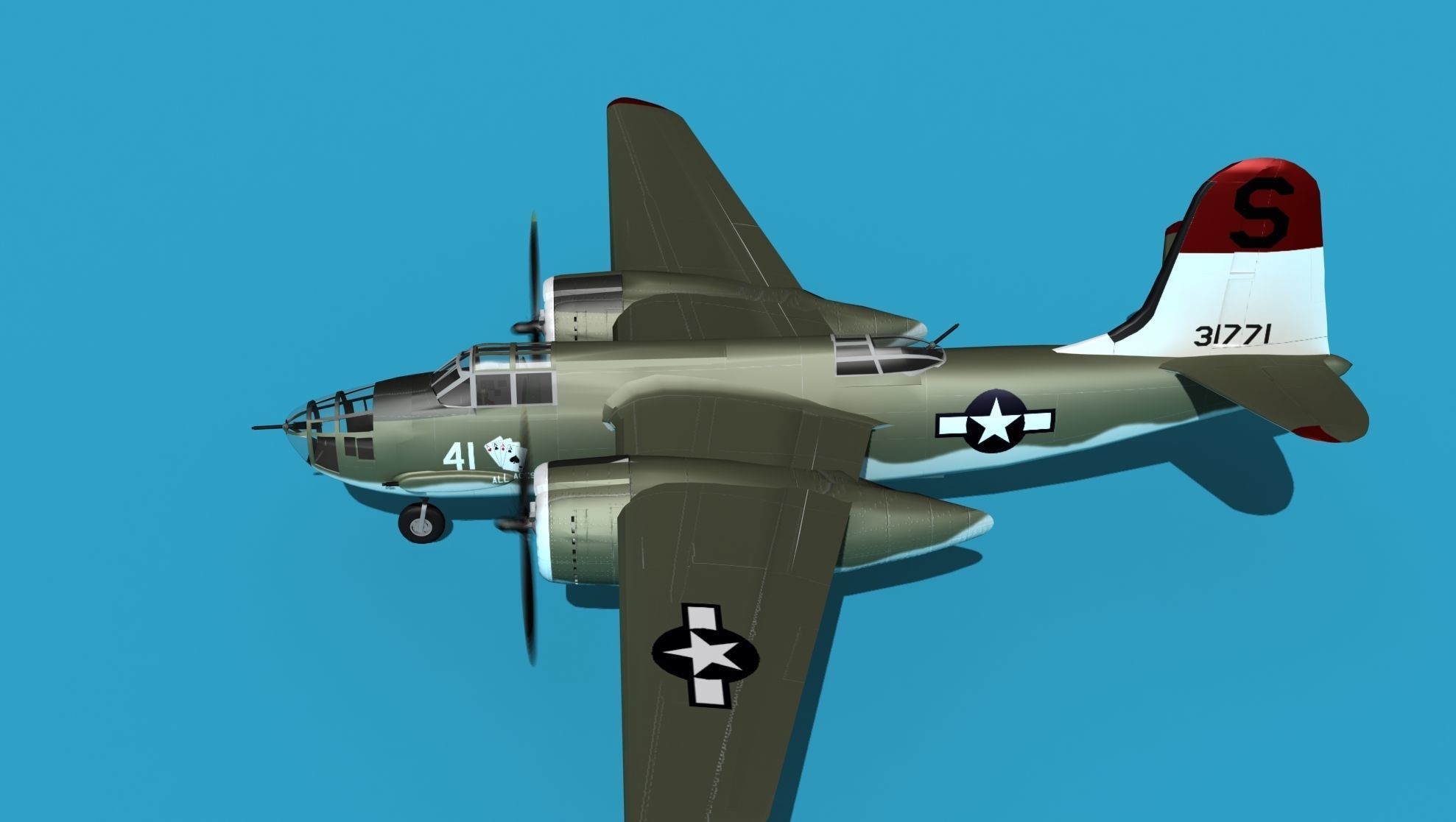 Douglas A-20E Havoc V05 3D model_9