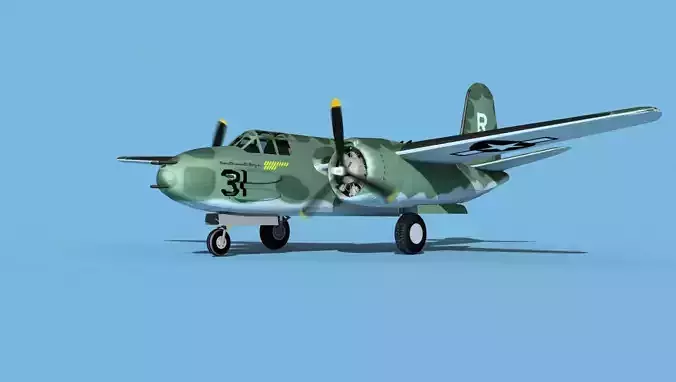 Douglas A-20G Havoc V02 3D model