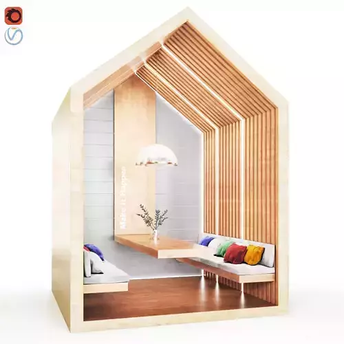 Treehouse cabin 3D model