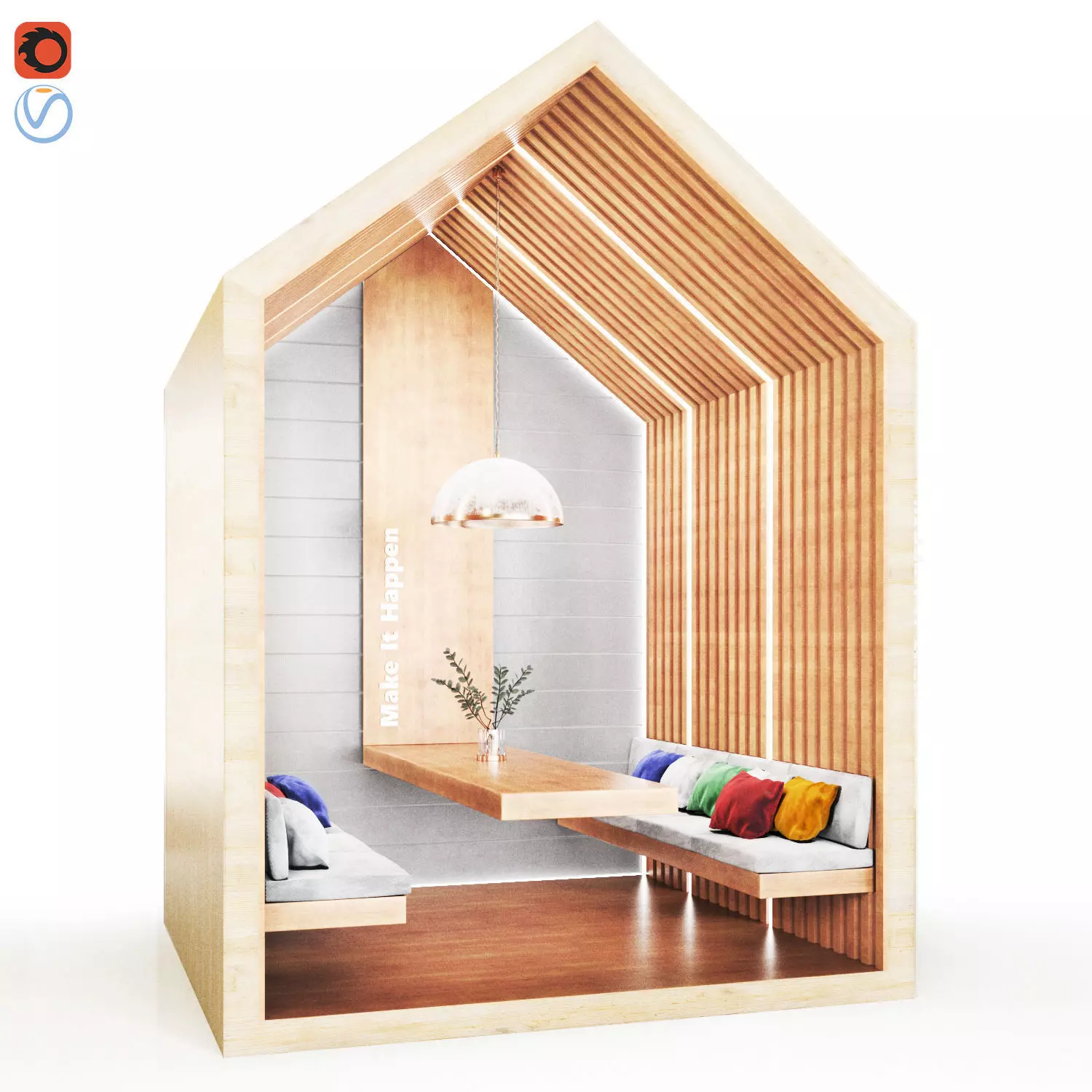 Treehouse cabin 3D model_0