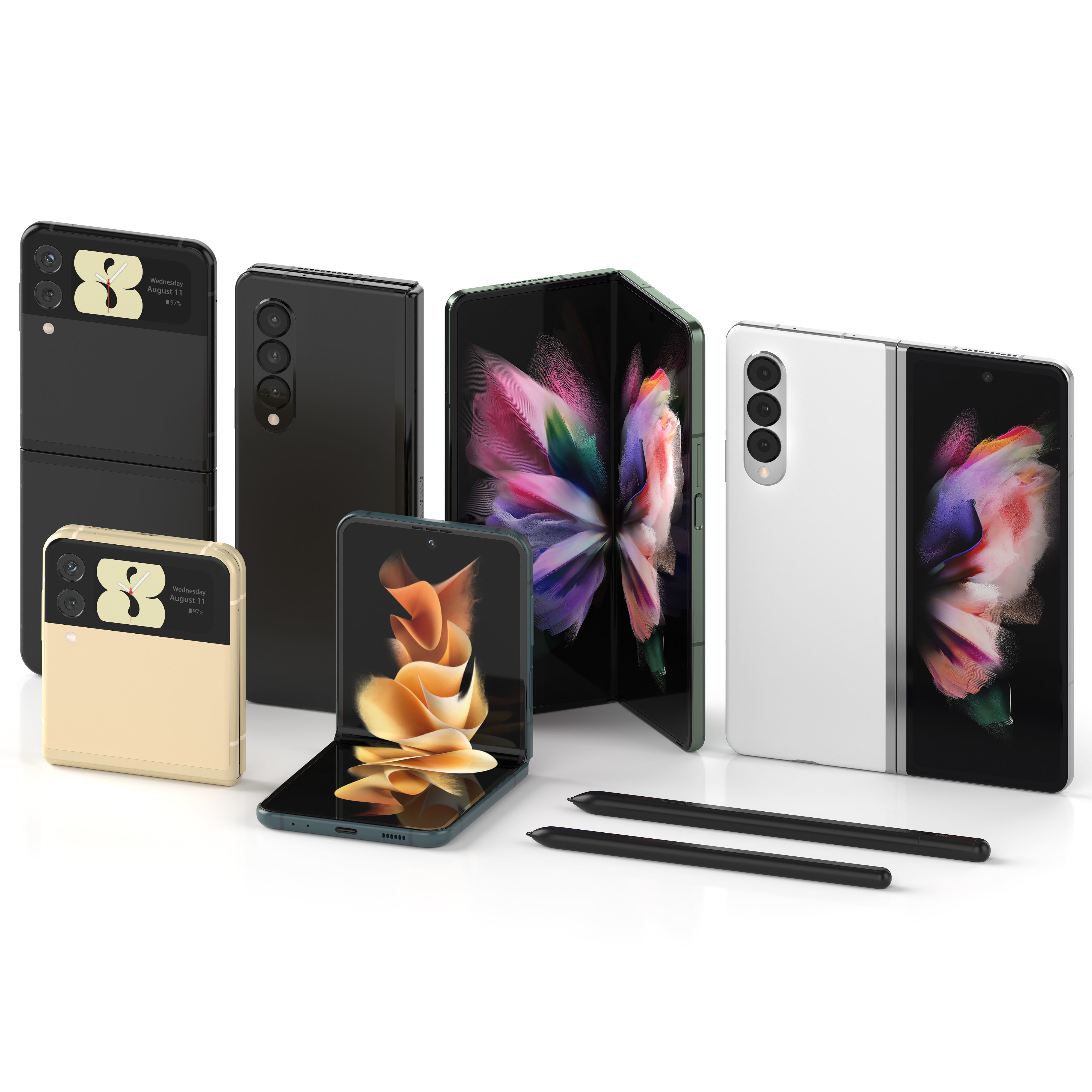 Samsung Galaxy Z Fold 3 and Galaxy Z Flip 3 3D model_0