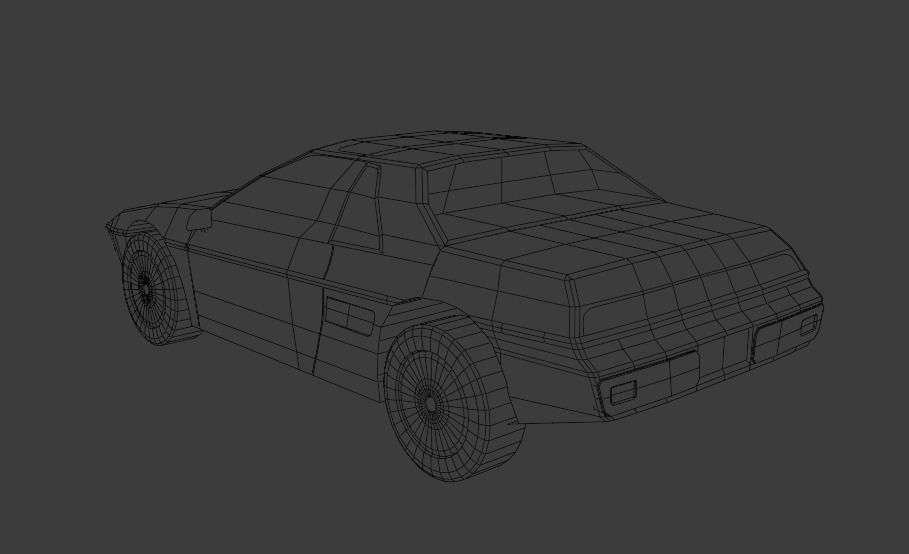 Pontiac Fiero Free low-poly 3D model_5