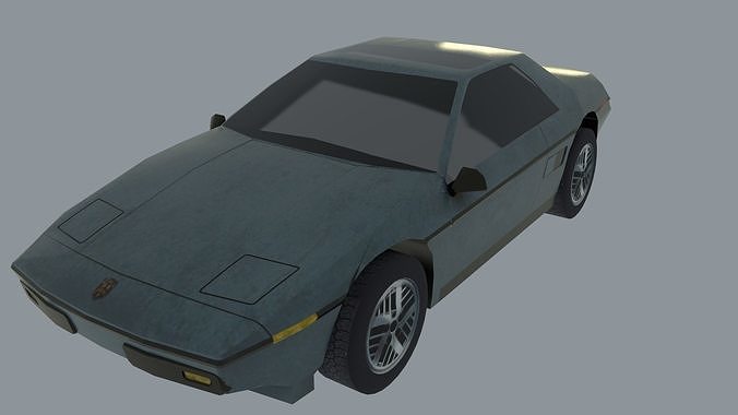 Pontiac Fiero Free low-poly 3D model