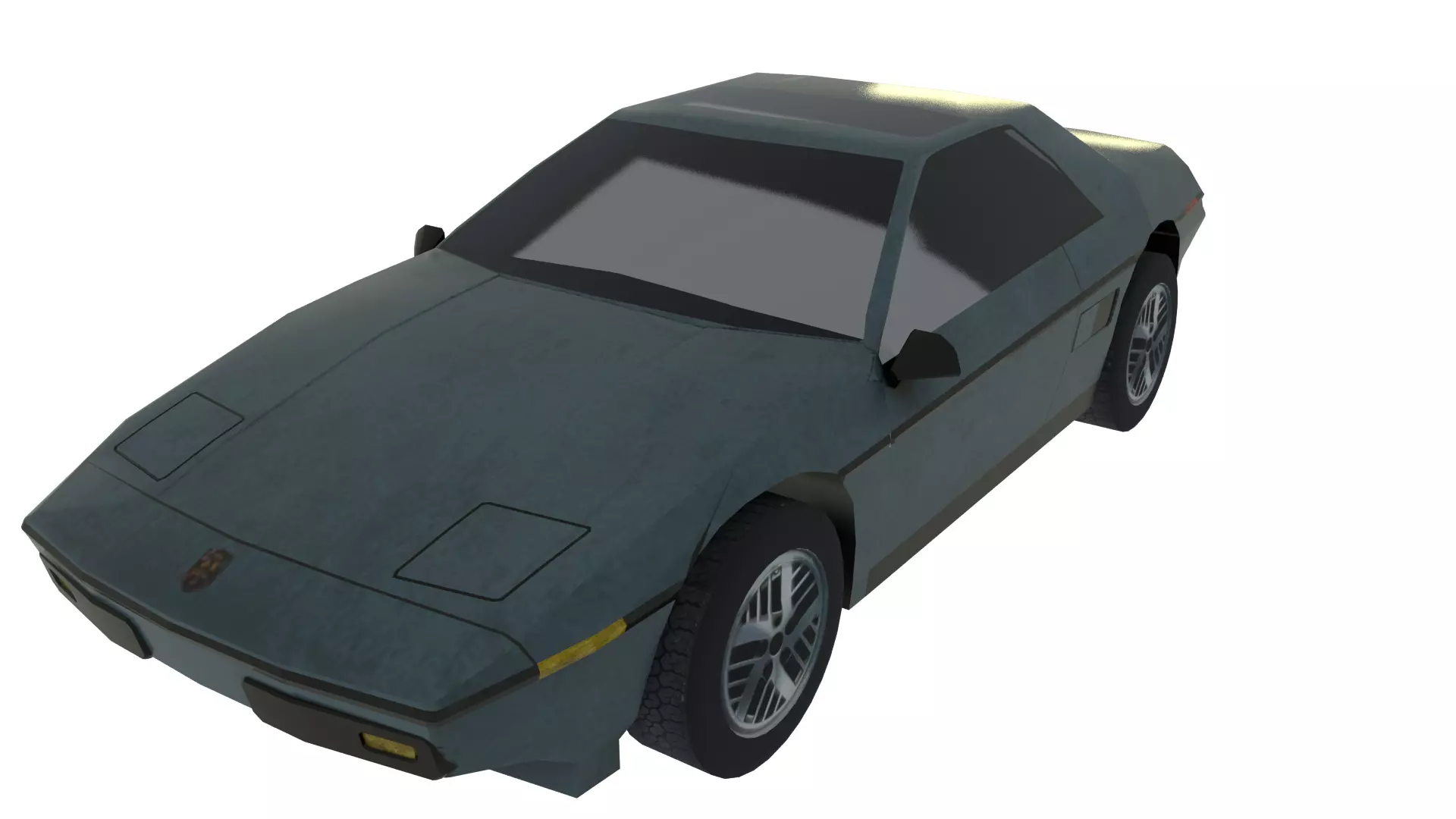 Pontiac Fiero Free low-poly 3D model_0