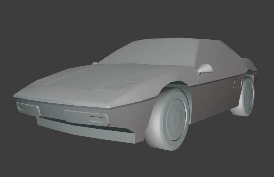 Pontiac Fiero Free low-poly 3D model_7